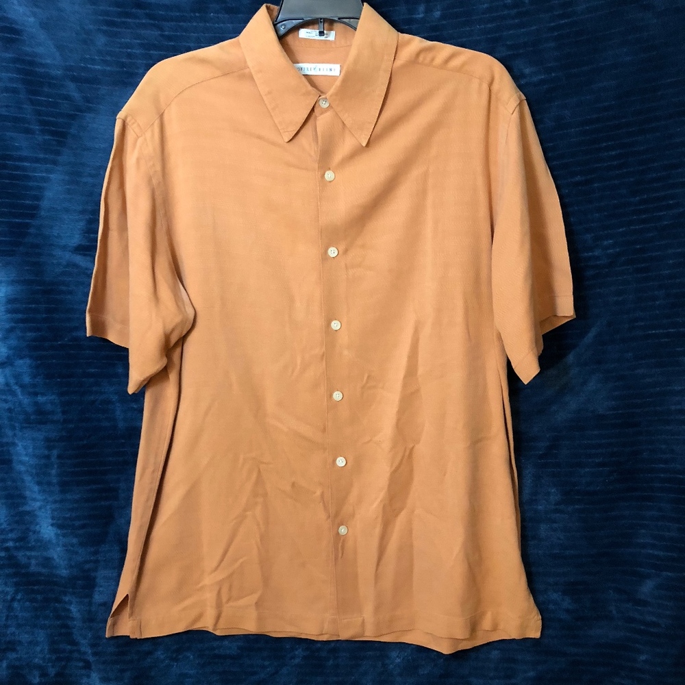 100% Silk Geoffrey Beene Button Down Shirt